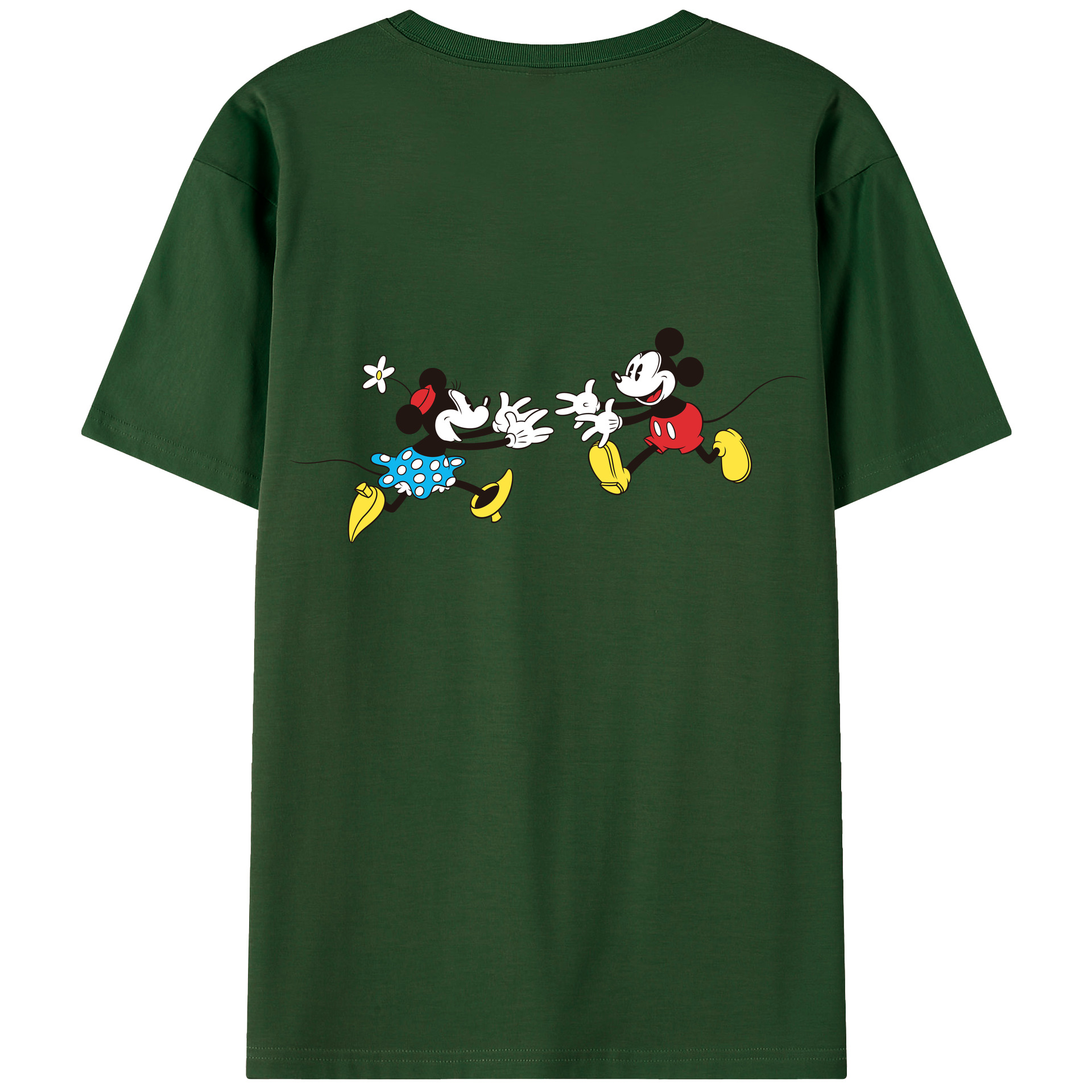 （画像用） ミッキーマウス Mickey Mouse 綿100％半袖Tシャツ（背面プリント）